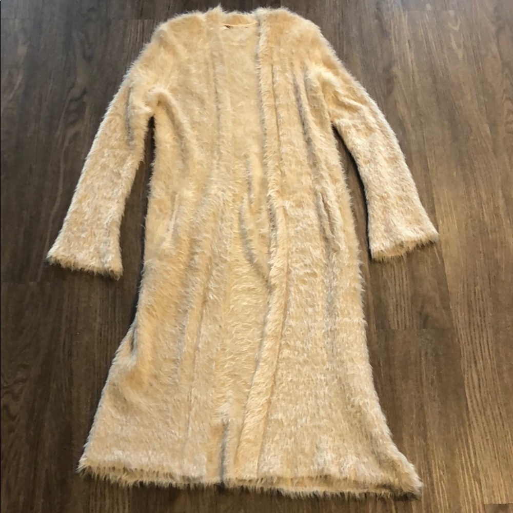 Free People furry cardigan